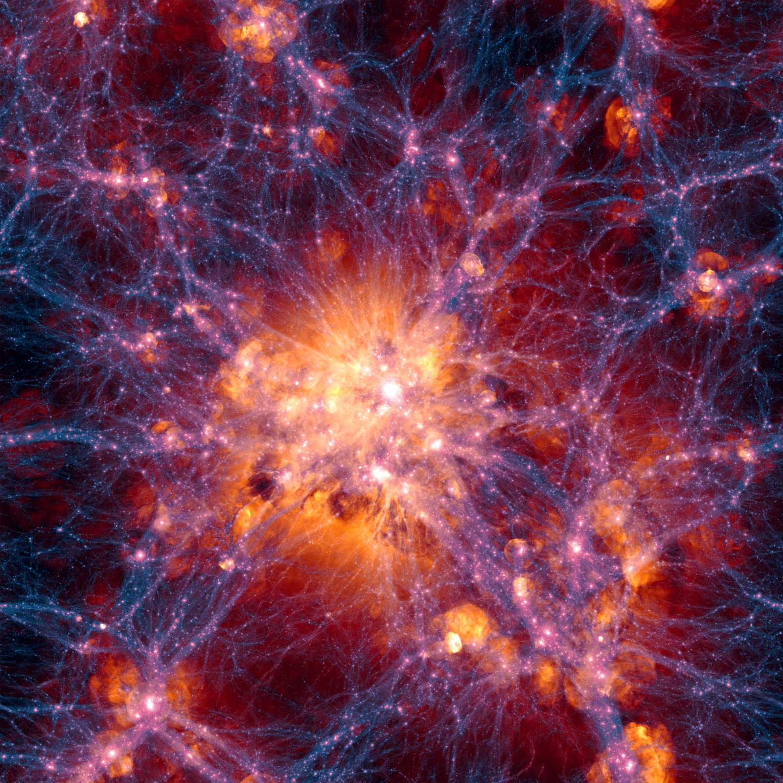 Cosmic web from a large cosmological simulation